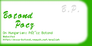 botond pocz business card